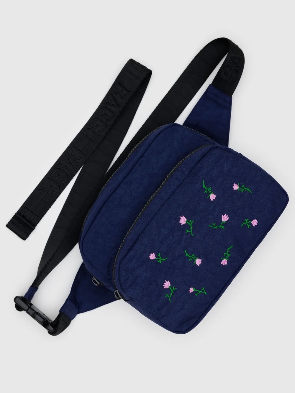 BAGGU Fanny Pack with Embroidered Wildflower